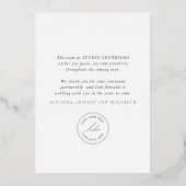 ハッ企業のプホリデーズクリスマスリース金ゴールド 箔シーズンカード (裏面)