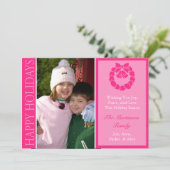 ハッ伝統的プホリデーズリースカード（ホットピンク） シーズンカード (スタンド正面)