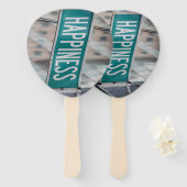 ハッ前向きプやる気を起こさせるワード通り記号 ハンドファン (正面&裏面)