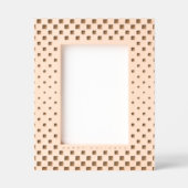 ハッ市松模様にプホリデー レーザー彫刻フレーム (正面)