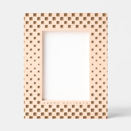 ハッ市松模様にプホリデー レーザー彫刻フレーム