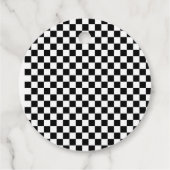 ハッ市松模様にプ顔誕生日ありがとう フェイバータグ (裏面)