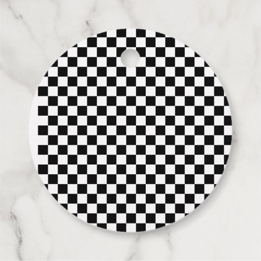 ハッ市松模様にプ顔誕生日ありがとう フェイバータグ (裏面)