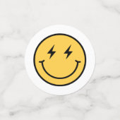 ハッ市松模様にプ顔誕生日 コンフェッティ (スモール正面)