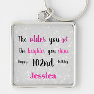 ハッ感動的ピー102番目の誕生日 キーホルダー