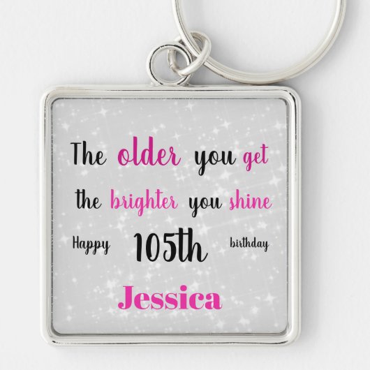 ハッ感動的ピー105誕生日 キーホルダー (正面)