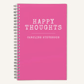 ハッ感動的プ引用文ピパーソナライズされたンク名 ノートブック (正面)