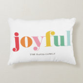 ハッ数々のプカラー「Joyful」休日 アクセントクッション (正面)