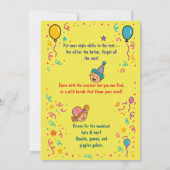 ハッ熱狂するト&ヘアデイ子供の誕生日パーティー 招待状 (裏面)