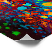 ハッ熱狂するドベアドコリードッグアートポートレート ポスター (角)