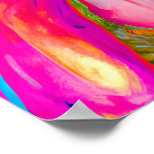 ハッ熱狂するプウィペットドッグポートレートアート ポスター (角)