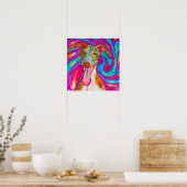 ハッ熱狂するプウィペットドッグポートレートアート ポスター (キッチン)