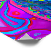 ハッ熱狂するプシュナザードッグアートポートレート ポスター (角)