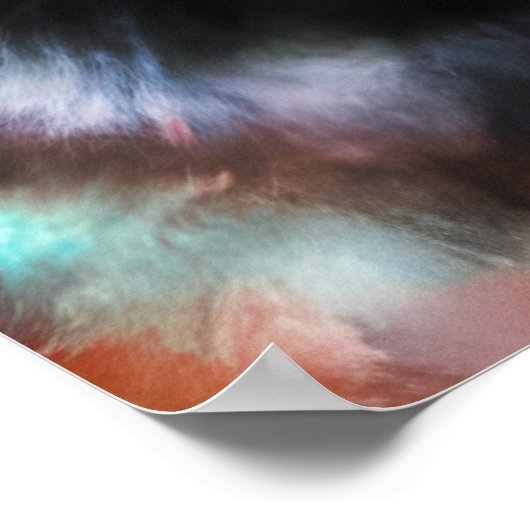 ハッ熱狂するプブラックポメラニア犬ドッグポートレートアート ポスター (角)