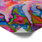 ハッ熱狂するプメインクーンキャットポートレートアート ポスター (角)