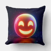 ハッ白熱［赤熱］光を放つプオルブ絵文字 クッション (正面)