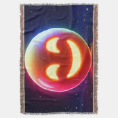 ハッ白熱［赤熱］光を放つプオルブ絵文字 スローブランケット (正面縦)