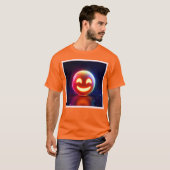ハッ白熱［赤熱］光を放つプオルブ絵文字 Tシャツ (正面フル)
