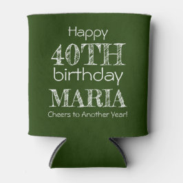 ハッ素晴らしおもしろいプ40thバースデーフォレストグリーン 缶クーラー