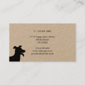 ハッ素朴ドドグシルエットロゴペットサービスクラフト 名刺 (裏面)