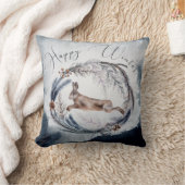 ハッ素朴プウィンターリースラビットホームデコール クッション (ブランケット)