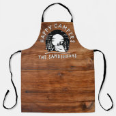 ハッ素朴プキャンパーズファミリー名テントパインツリーズ エプロン (正面)