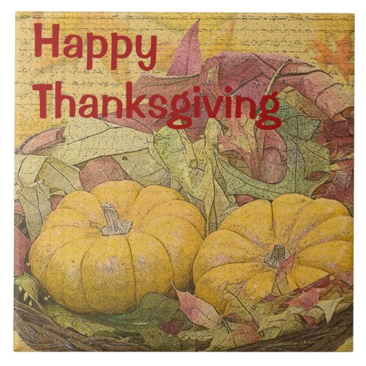 ハッ素朴プサンクスギビング紅葉グルド タイル (正面)
