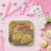 ハッ素朴プサンクスギビング紅葉グルド ペーパープレート (パーティー)