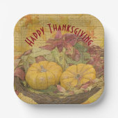 ハッ素朴プサンクスギビング紅葉グルド ペーパープレート (正面)