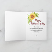 ハッ素朴プバレンタインフローラひまわりカード シーズンカード (内部)