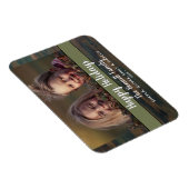 ハッ素朴プホリデースクリプトカスタムファミリーフォト マグネット (右側)