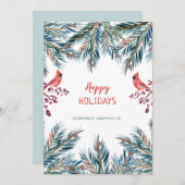 ハッ素朴プモダンホリデーのパイン企業のロゴ シーズンカード (正面/裏面)