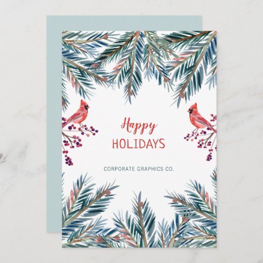 ハッ素朴プモダンホリデーのパイン企業のロゴ シーズンカード (正面/裏面)