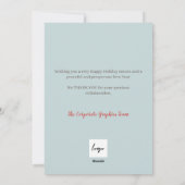 ハッ素朴プモダンホリデーのパイン企業のロゴ シーズンカード (裏面)