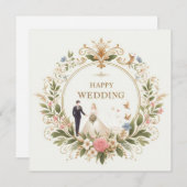 ハッ結婚ピーのグリーティングカード シーズンカード (正面/裏面)