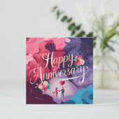 ハッ結婚ピーの記念日カーエレガントド シーズンカード (スタンド正面)