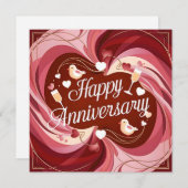 ハッ結婚ピーの記念日カーエレガントド シーズンカード (正面/裏面)