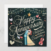 ハッ結婚ピーの記念日カーエレガントド シーズンカード (正面/裏面)