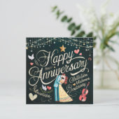 ハッ結婚ピーの記念日カーエレガントド シーズンカード (スタンド正面)