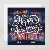 ハッ結婚ピーの記念日カーエレガントド シーズンカード (正面/裏面)