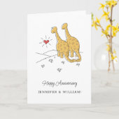 ハッ結婚ピーの記念結婚した恐竜カード カード (黄色い花)