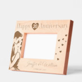 ハッ結婚ピー記念日のカップル名 レーザー彫刻フレーム (左)