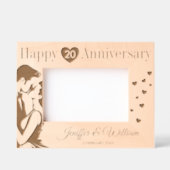 ハッ結婚ピー記念日のカップル名 レーザー彫刻フレーム (正面)
