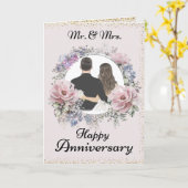 ハッ結婚ピー記念日カード カード (黄色い花)