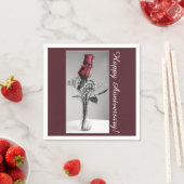 ハッ結婚ピー記念日 | Red Roses写真 スタンダードカクテルナプキン (インサイチュ)