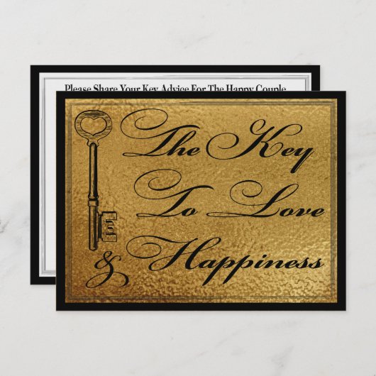 ハッ結婚プカップルのゲストアドバイスカード アドバイスカード (正面/裏面)