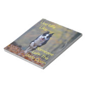 ハッ縁どクコリーランニングドッグの遊と ノートパッド (回転)