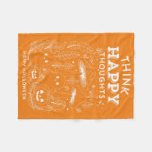 ハッ考えプ思考ハロウィーンコレクション フリースブランケット (正面(横))