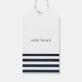 ハッ航海のト、いかり、ホイールネイビーブルーストライプの ギフトタグ (裏面)