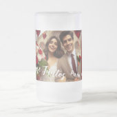 ハッ赤と白プアニバーサリー写真スペインの フロストグラスビールジョッキ (中央)